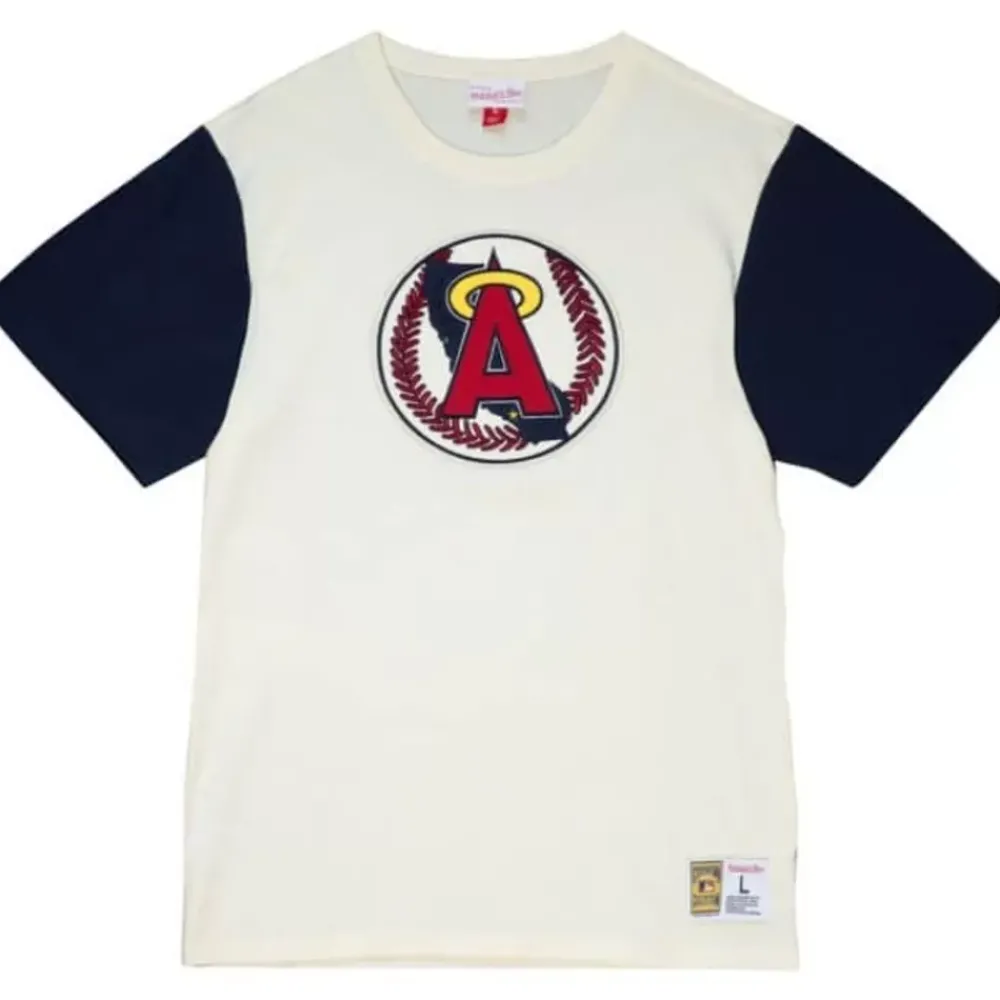 Apparel Mitchell & Ness T-Shirts & Tops-Color Blocked S/S Tee California Angels