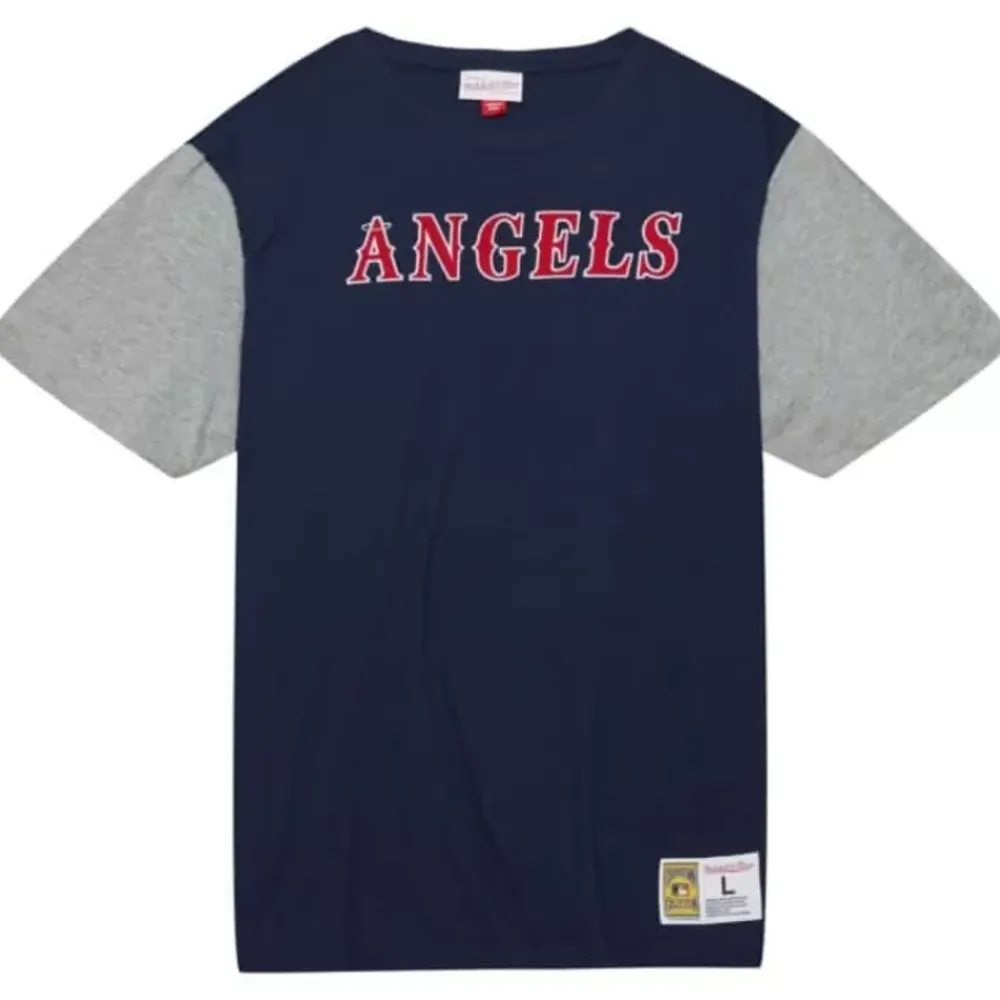 Apparel Mitchell & Ness T-Shirts & Tops-Color Blocked Ss Tee California Angels