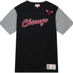 Apparel Mitchell & Ness T-Shirts & Tops-Color Blocked Ss Tee Chicago Bulls