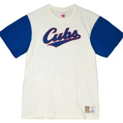 Apparel Mitchell & Ness T-Shirts & Tops-Color Blocked S/S Tee Chicago Cubs