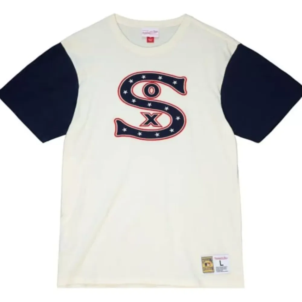 Apparel Mitchell & Ness T-Shirts & Tops-Color Blocked S/S Tee Chicago White Sox