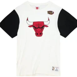 Apparel Mitchell & Ness T-Shirts & Tops-Color Blocked S/S Tee Chicago Bulls