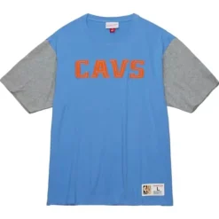 Apparel Mitchell & Ness T-Shirts & Tops-Color Blocked Ss Tee Cleveland Cavaliers