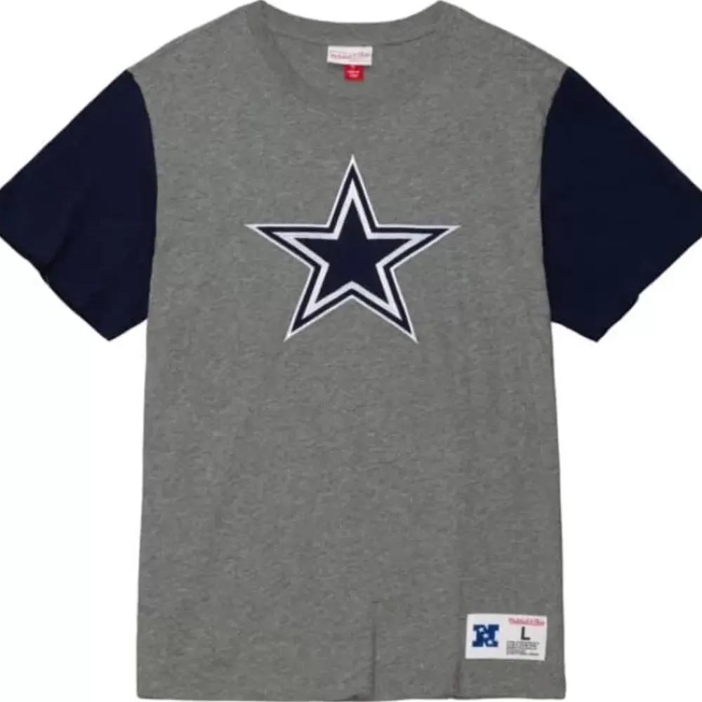 Apparel Mitchell & Ness T-Shirts & Tops-Color Blocked S/S Tee Dallas Cowboys
