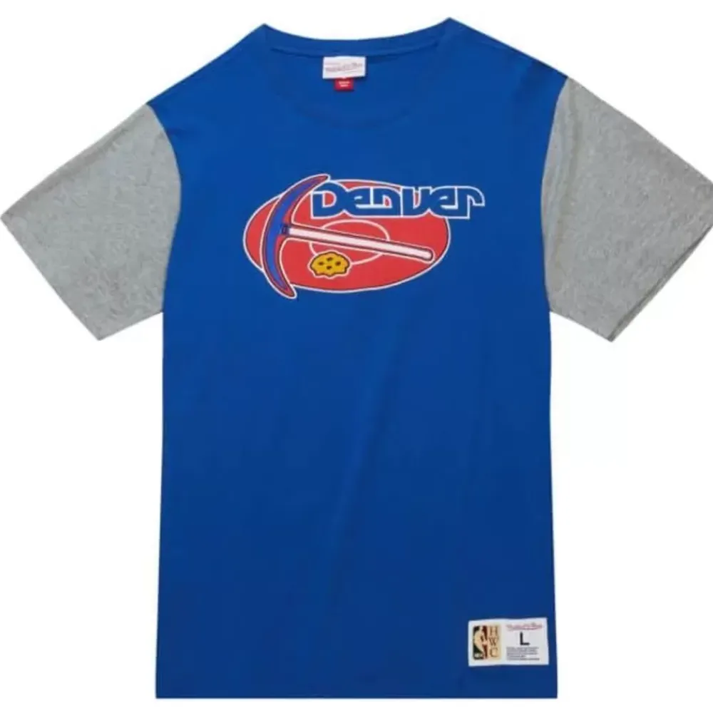 Apparel Mitchell & Ness T-Shirts & Tops-Color Blocked Ss Tee Denver Nuggets