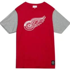 Apparel Mitchell & Ness T-Shirts & Tops-Color Blocked Ss Tee Detroit Red Wings