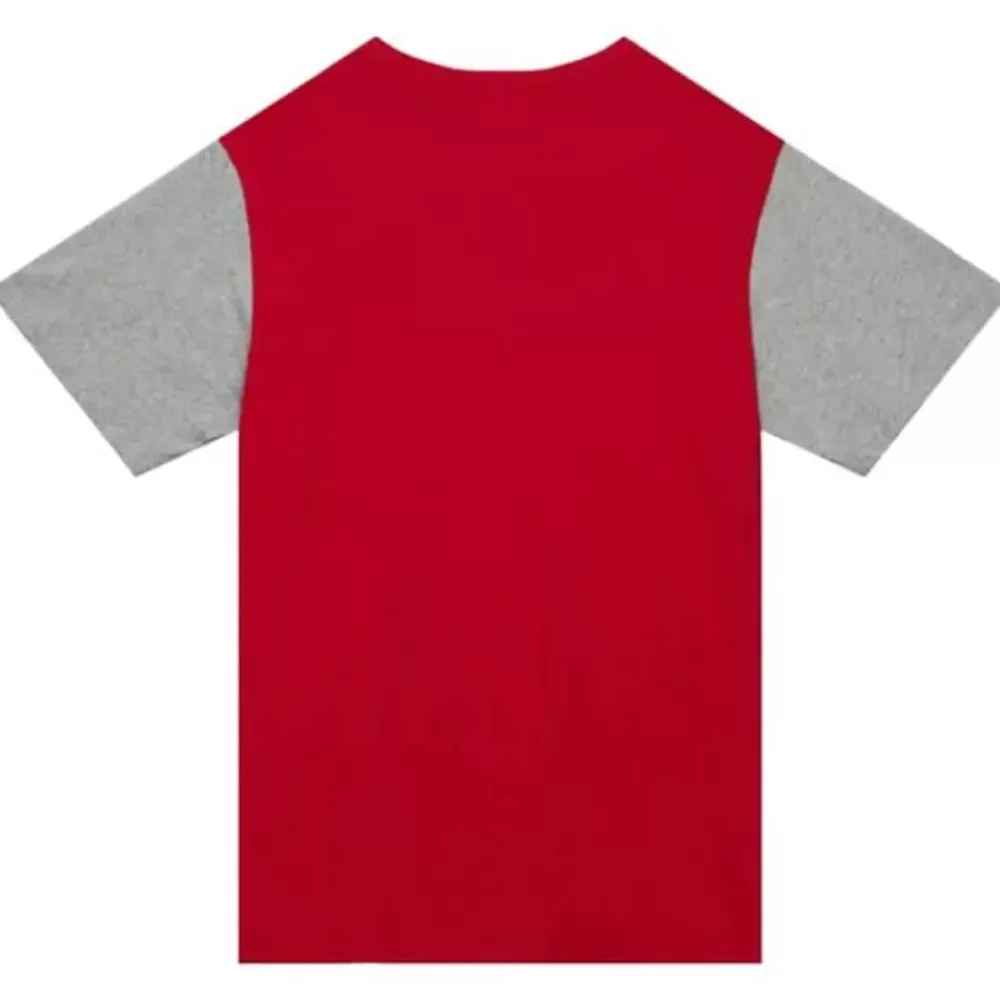 Apparel Mitchell & Ness T-Shirts & Tops-Color Blocked Ss Tee Detroit Red Wings
