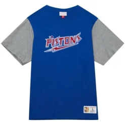 Apparel Mitchell & Ness T-Shirts & Tops-Color Blocked Ss Tee Detroit Pistons