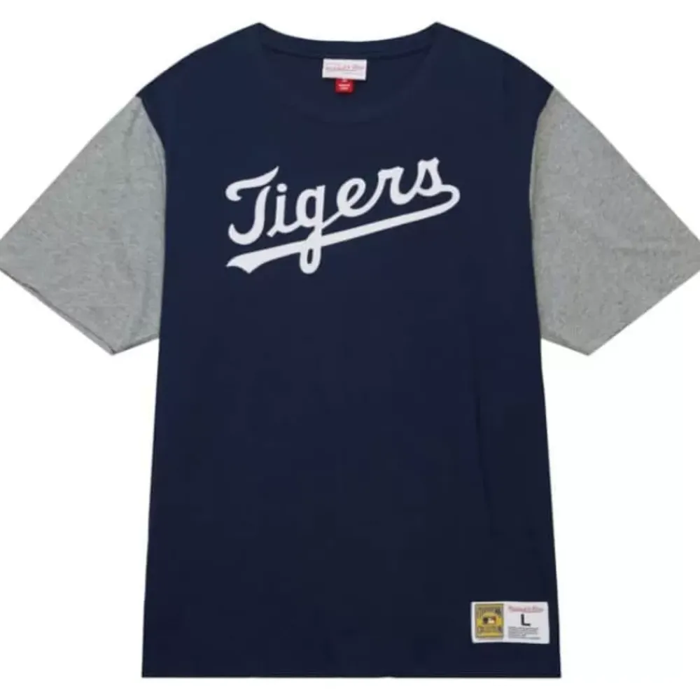 Apparel Mitchell & Ness T-Shirts & Tops-Color Blocked Ss Tee Detroit Tigers