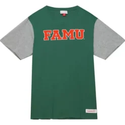 Apparel Mitchell & Ness T-Shirts & Tops-Color Blocked Ss Tee Florida A&M University