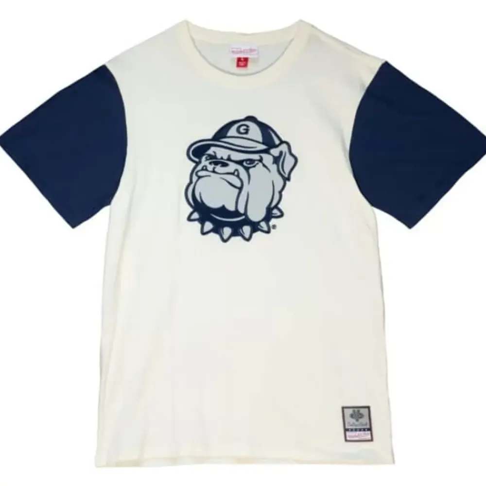 Apparel Mitchell & Ness T-Shirts & Tops-Color Blocked S/S Tee Georgetown University