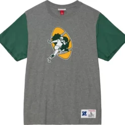 Apparel Mitchell & Ness T-Shirts & Tops-Color Blocked S/S Tee Green Bay Packers