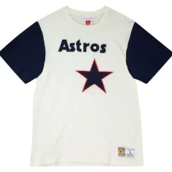 Apparel Mitchell & Ness T-Shirts & Tops-Color Blocked S/S Tee Houston Astros