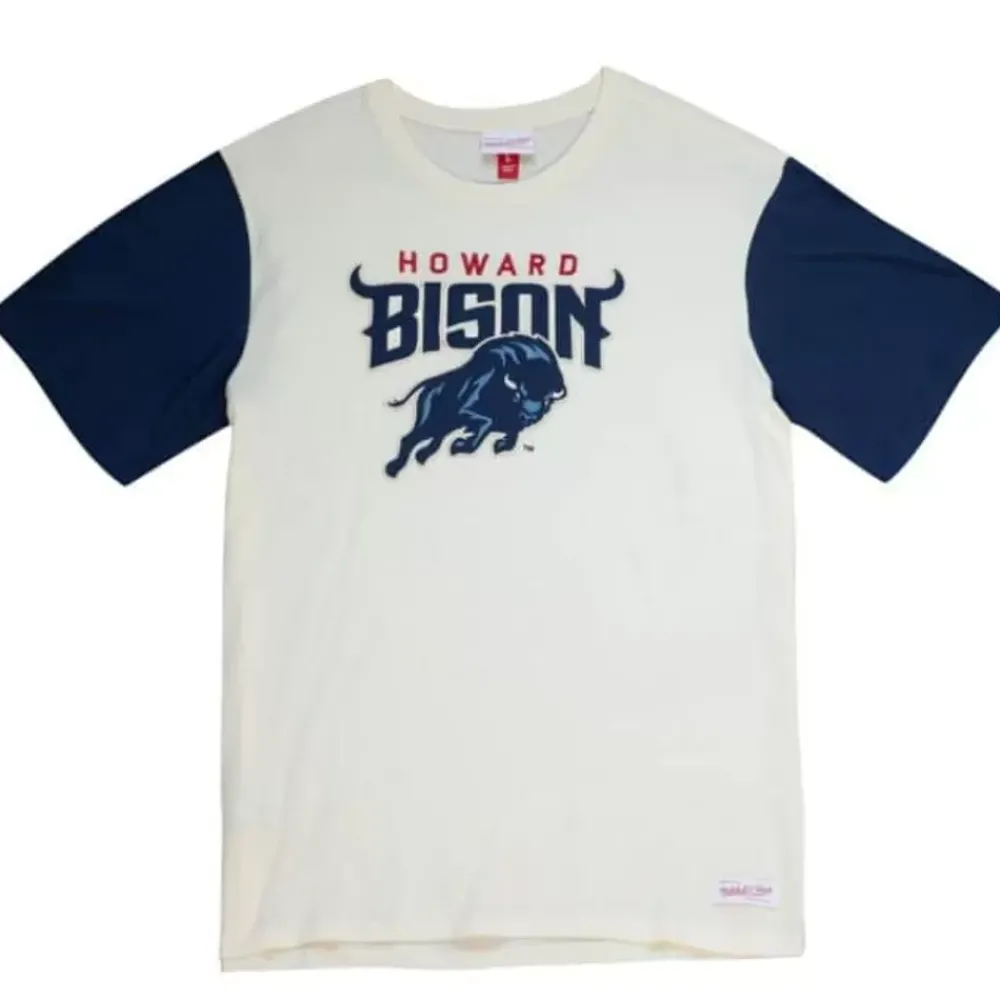 Apparel Mitchell & Ness T-Shirts & Tops-Color Blocked S/S Tee Howard University