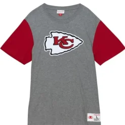 Apparel Mitchell & Ness T-Shirts & Tops-Color Blocked S/S Tee Kansas City Chiefs