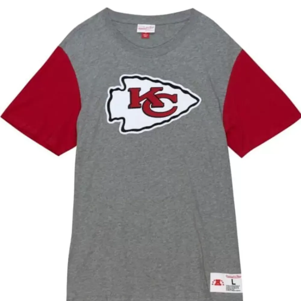 Apparel Mitchell & Ness T-Shirts & Tops-Color Blocked S/S Tee Kansas City Chiefs