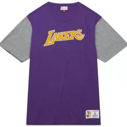 Apparel Mitchell & Ness T-Shirts & Tops-Color Blocked Ss Tee Los Angeles Lakers