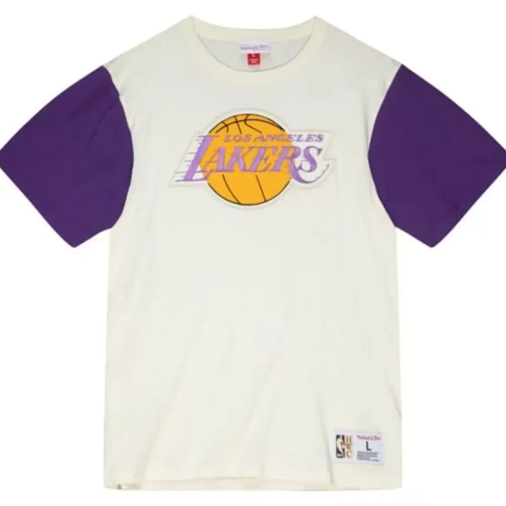 Apparel Mitchell & Ness T-Shirts & Tops-Color Blocked S/S Tee Los Angeles Lakers
