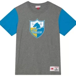 Apparel Mitchell & Ness T-Shirts & Tops-Color Blocked S/S Tee Los Angeles Chargers