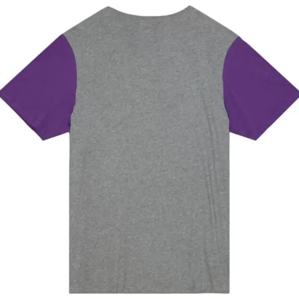 Apparel Mitchell & Ness T-Shirts & Tops-Color Blocked S/S Tee Los Angeles Lakers
