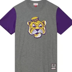 Apparel Mitchell & Ness T-Shirts & Tops-Color Blocked S/S Tee Louisiana State University