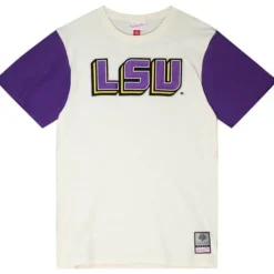 Apparel Mitchell & Ness T-Shirts & Tops-Color Blocked S/S Tee Louisiana State University