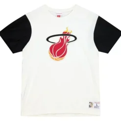 Apparel Mitchell & Ness T-Shirts & Tops-Color Blocked S/S Tee Miami Heat