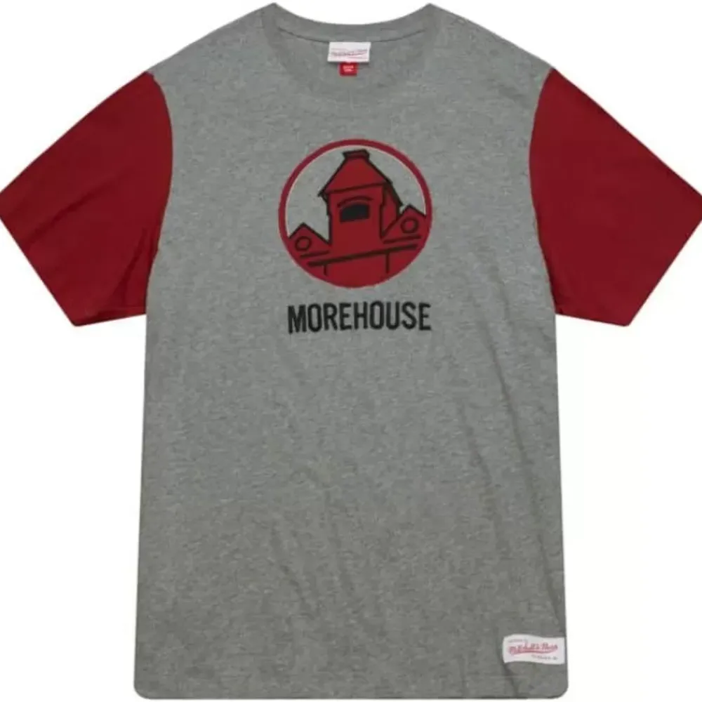 Apparel Mitchell & Ness T-Shirts & Tops-Color Blocked S/S Tee Morehouse College