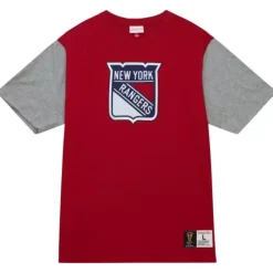 Apparel Mitchell & Ness T-Shirts & Tops-Color Blocked Ss Tee New York Rangers