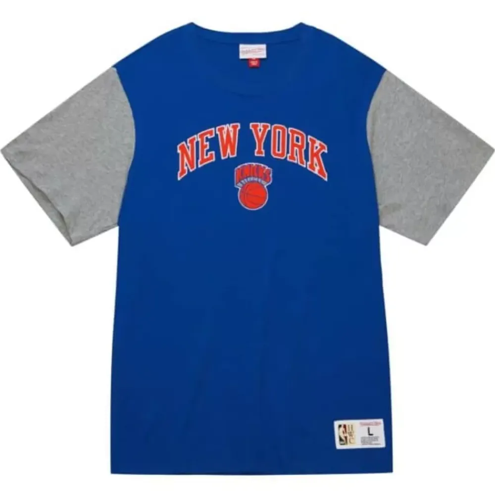 Apparel Mitchell & Ness T-Shirts & Tops-Color Blocked Ss Tee New York Knicks