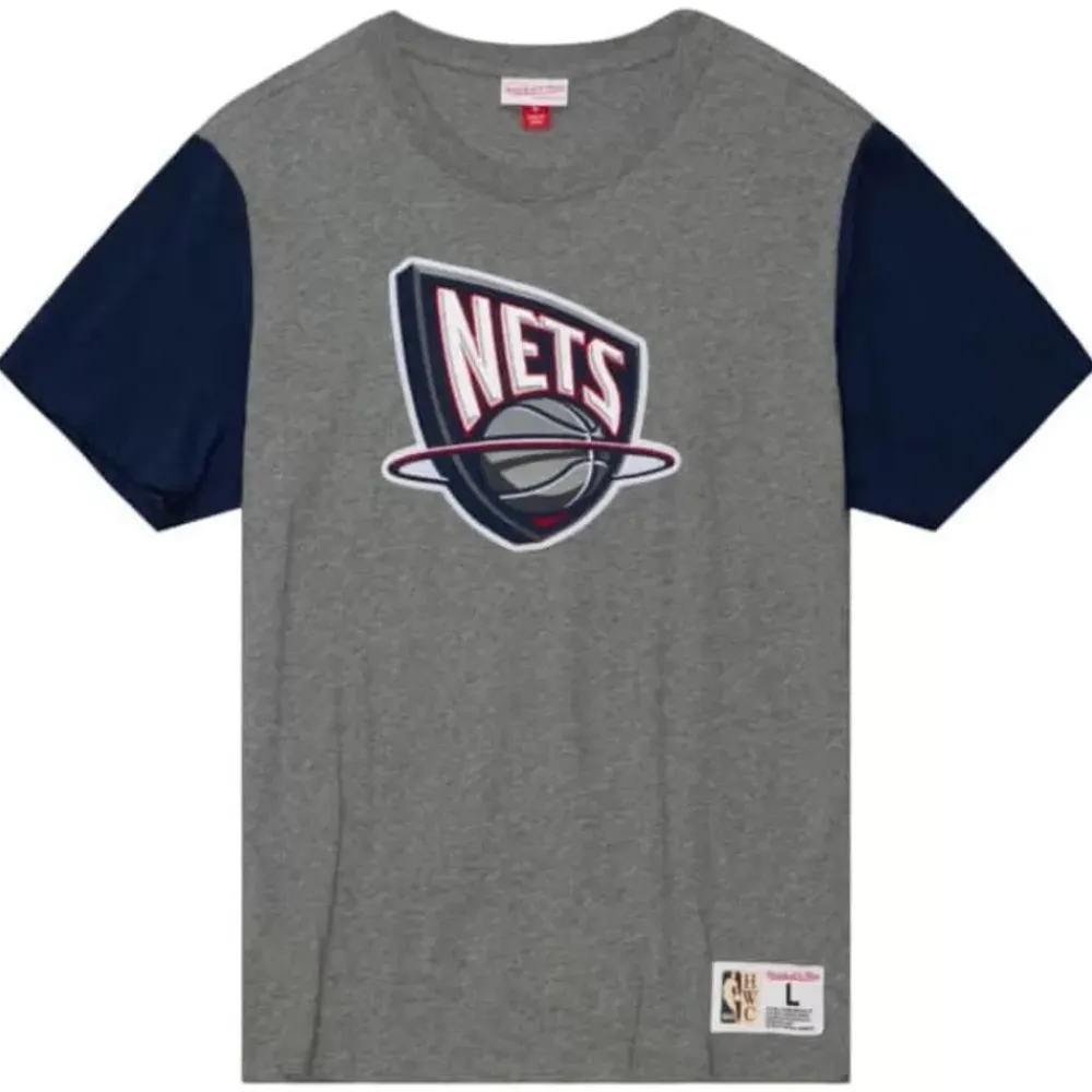 Apparel Mitchell & Ness T-Shirts & Tops-Color Blocked S/S Tee New Jersey Nets