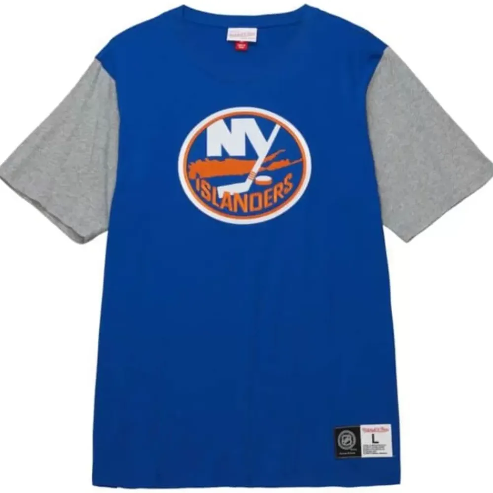Apparel Mitchell & Ness T-Shirts & Tops-Color Blocked Ss Tee New York Islanders