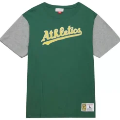 Apparel Mitchell & Ness T-Shirts & Tops-Color Blocked Ss Tee Oakland Athletics