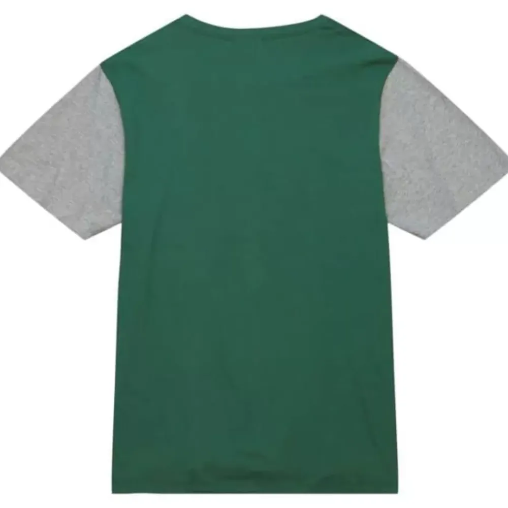 Apparel Mitchell & Ness T-Shirts & Tops-Color Blocked Ss Tee Oakland Athletics