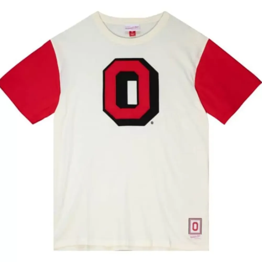 Apparel Mitchell & Ness T-Shirts & Tops-Color Blocked S/S Tee Ohio State