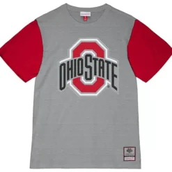 Apparel Mitchell & Ness T-Shirts & Tops-Color Blocked S/S Tee Ohio State