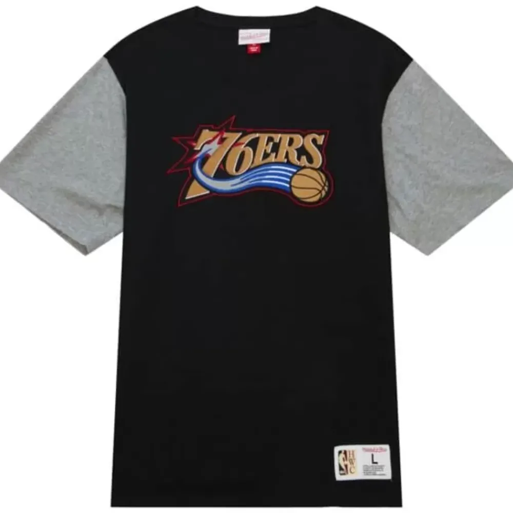 Apparel Mitchell & Ness T-Shirts & Tops-Color Blocked Ss Tee Philadelphia 76Ers