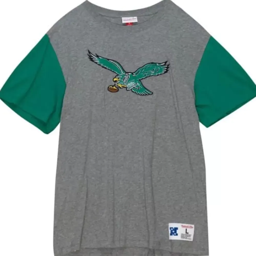 Apparel Mitchell & Ness T-Shirts & Tops-Color Blocked S/S Tee Philadelphia Eagles