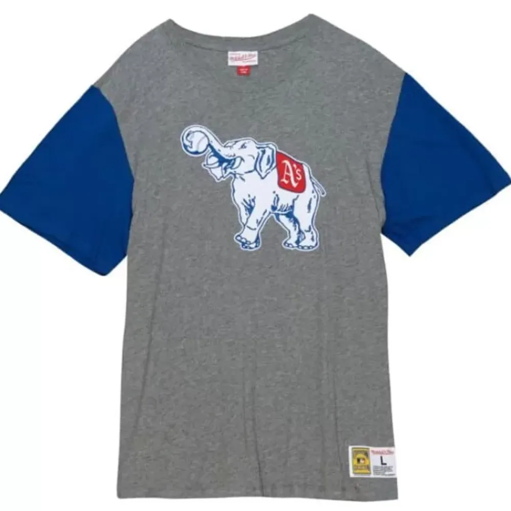 Apparel Mitchell & Ness T-Shirts & Tops-Color Blocked S/S Tee Philadelphia Athletics