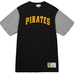 Apparel Mitchell & Ness T-Shirts & Tops-Color Blocked Ss Tee Pittsburgh Pirates
