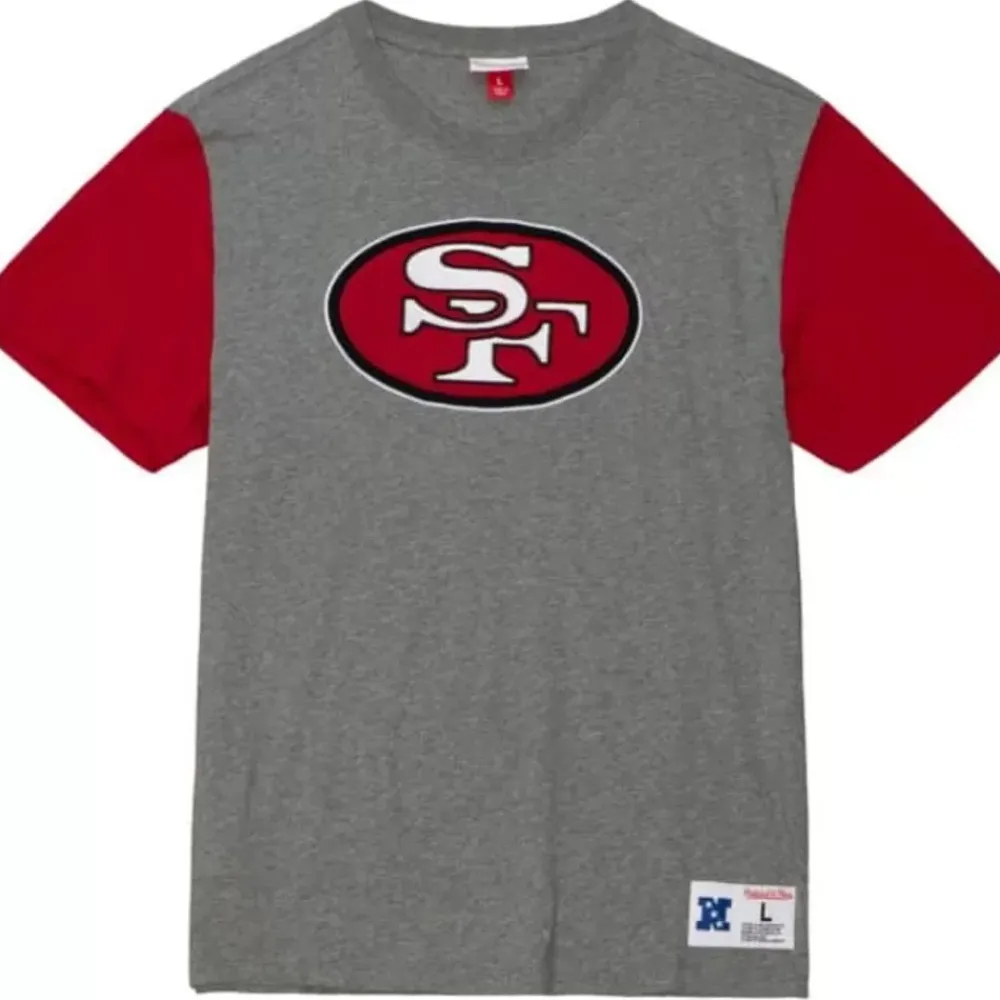 Apparel Mitchell & Ness T-Shirts & Tops-Color Blocked S/S Tee San Francisco 49Ers