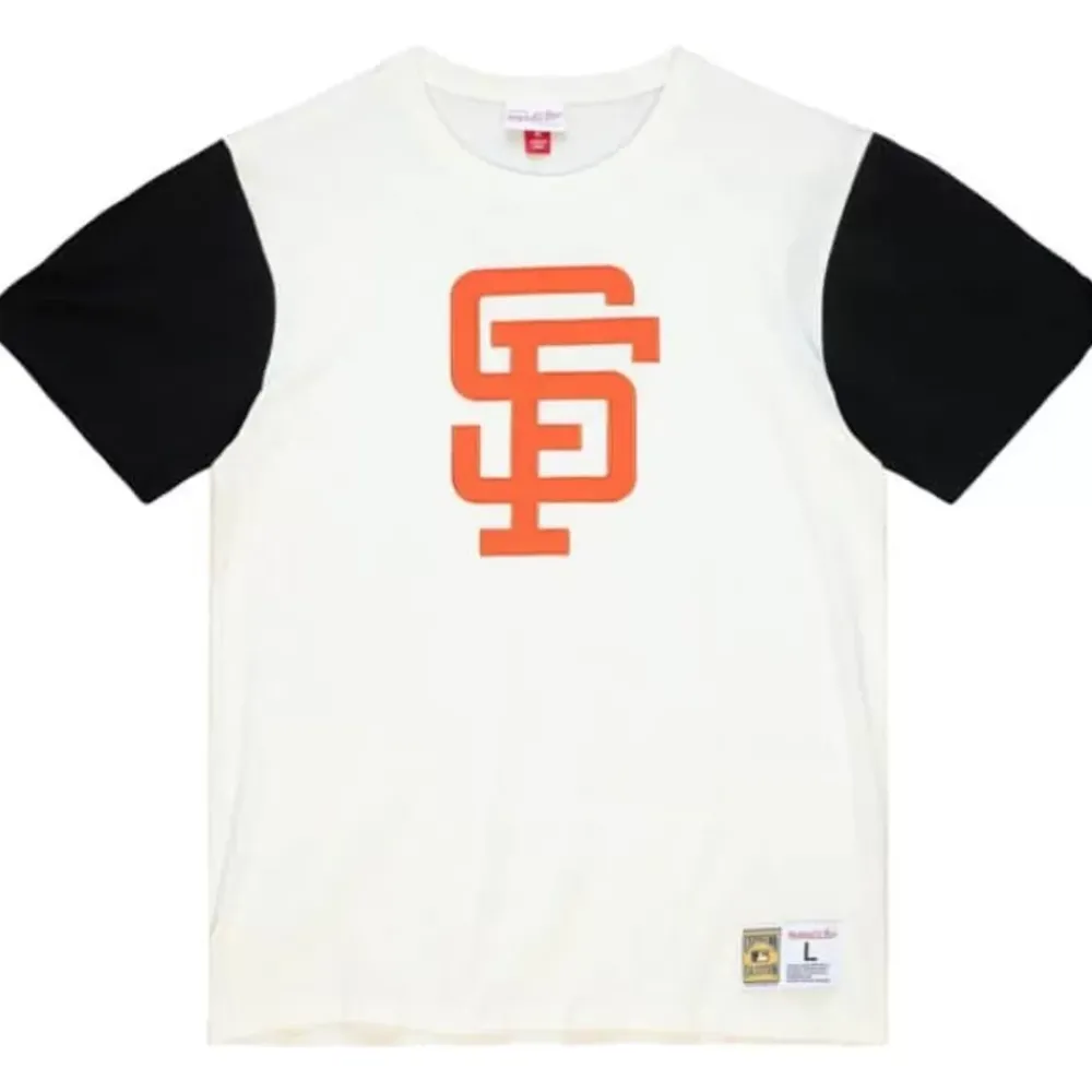 Apparel Mitchell & Ness T-Shirts & Tops-Color Blocked S/S Tee San Francisco Giants