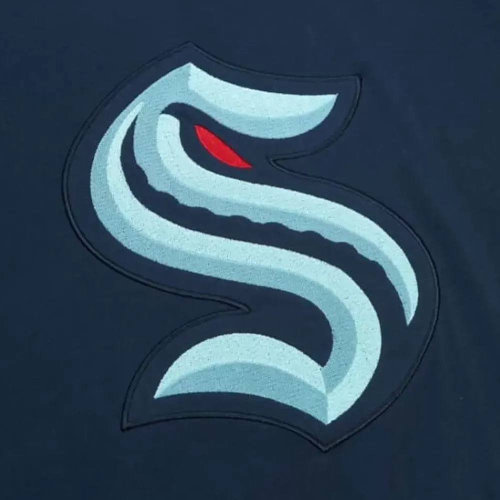 Apparel Mitchell & Ness T-Shirts & Tops-Color Blocked Ss Tee Seattle Kraken