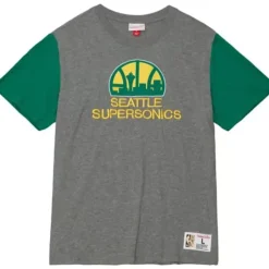 Apparel Mitchell & Ness T-Shirts & Tops-Color Blocked S/S Tee Seattle Supersonics