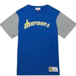 Apparel Mitchell & Ness T-Shirts & Tops-Color Blocked Ss Tee Seattle Mariners