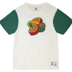 Apparel Mitchell & Ness T-Shirts & Tops-Color Blocked S/S Tee Seattle Supersonics