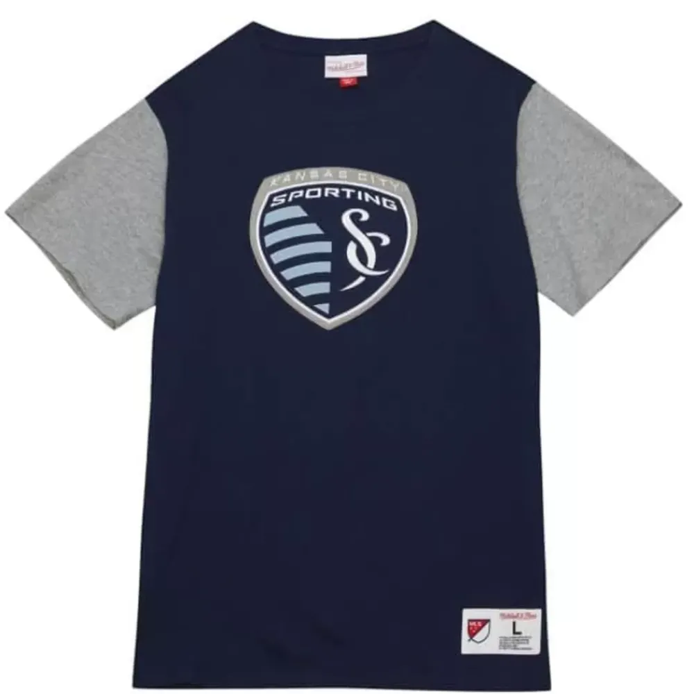 Apparel Mitchell & Ness T-Shirts & Tops-Color Blocked Ss Tee Sporting Kansas City