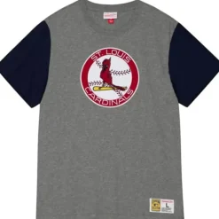 Apparel Mitchell & Ness T-Shirts & Tops-Color Blocked S/S Tee St. Louis Cardinals