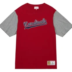 Apparel Mitchell & Ness T-Shirts & Tops-Color Blocked Ss Tee St. Louis Cardinals