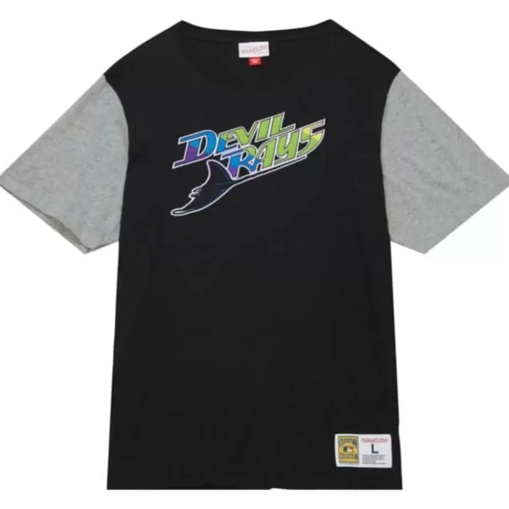 Apparel Mitchell & Ness T-Shirts & Tops-Color Blocked Ss Tee Tampa Bay Rays